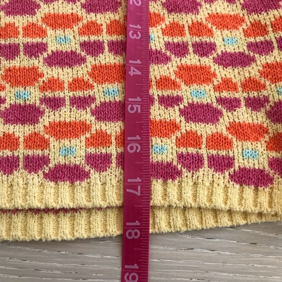 ZARA Retro FLORAL CROPPED SWEATER Vest sz medium M - Picture 7 of 9